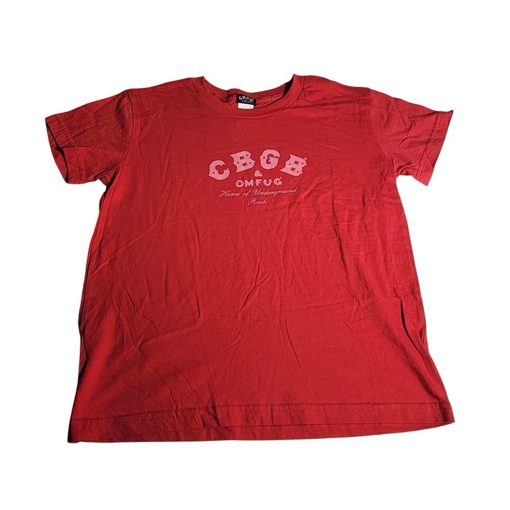 CBGB OMFUG Home of Underground Rock Graphic T-Shirt Red XL Made in USA